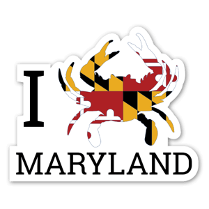 I crab Maryland sticker. We all love Maryland, so put it on a sticker.