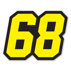 Number 68 sticker