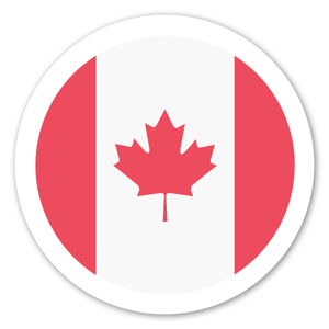 Round Canada flag by EmojiOne