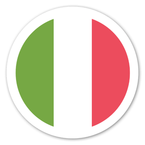 Italy flag round sticker by EmojiOne