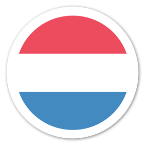 Flag of the Netherlands as a round sticker 