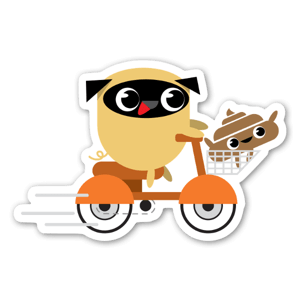 "Pug & Poo" Scootin'