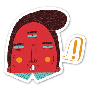 Sticker "A Weird Man !" by MickaelBrana