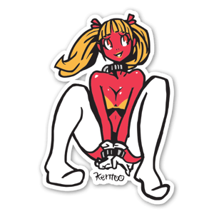 Twintail hair girl sexy red devil