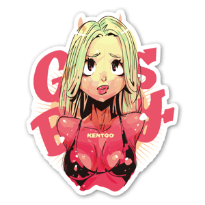 Cute and sexy girl sticker GB 