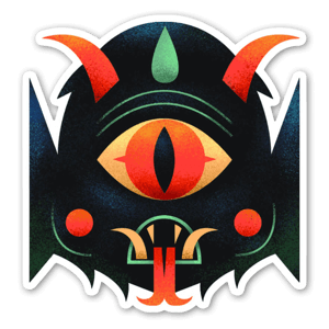 Super nice sticker with a Cyclop Devil