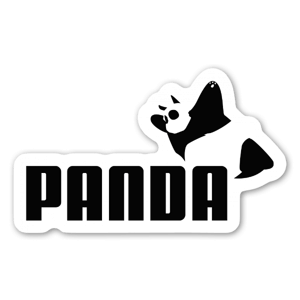 Panda logo sticker