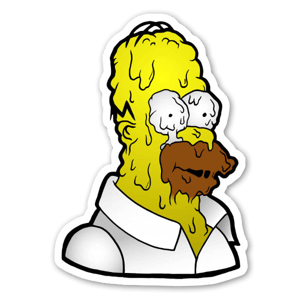 Melty Homer Simpson Sticker