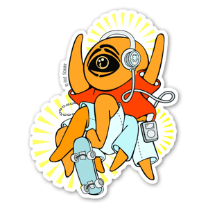 Orange Skater Squid Sticker is here!

Fade-resistant, all weather glossy- coated vinyl sticker makes for a long lasting and colorful addition to your slap collection. 

Add a octuple kickflip