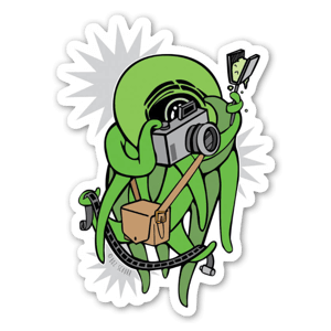 Green Photography Squid Sticker is here!

Fade-resistant, all weather glossy- coated vinyl sticker makes for a long lasting and colorful addition to your slap collection. 

Add a little photo fun to your basket to round out y