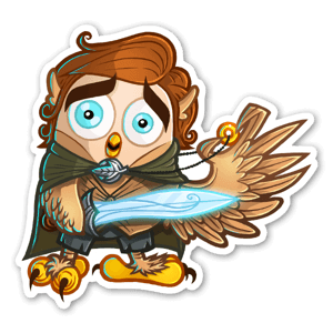 One of the Stickers from the Guess W-HOO HOO book
Guess W-HOO HOO is an owl name guessing game bo