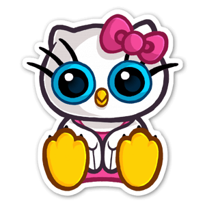 One of the Stickers from the Guess W-HOO HOO book
Guess W-HOO HOO is an owl name guessi