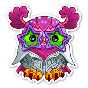 One of the Stickers from the Guess W-HOO HOO book
Guess W-HOO HOO is an owl name guessing game book.
