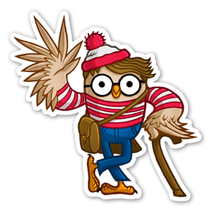 One of the Stickers from the Guess W-HOO HOO book
Guess W-HOO HOO is an owl name guessing gam