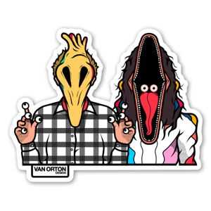 Adam & Barbara from Bettlejuice sticker