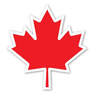 Maple leaf sticker