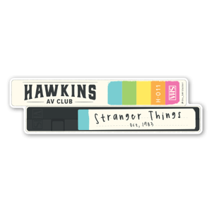 Get this Stranger Things retro VHS inspired sticker in time for Season 3.