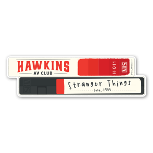 Get this Stranger Things retro VHS inspired sticker in time for Season 3.