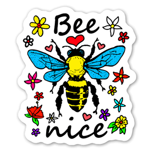 Be Nice Bee sticker.