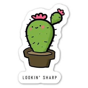 A cute cartoon cactus. 