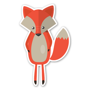 The red Fox sticker