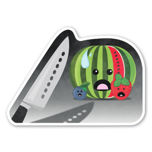 Fruit salad is served sticker