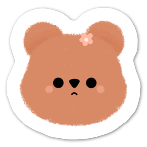 This is a sad bear - sticker