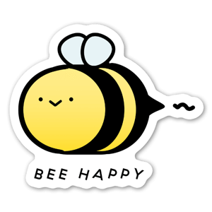 A cute bumblebee with a positive message - sticker.