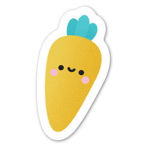 a very normal yellow carrot sticker.