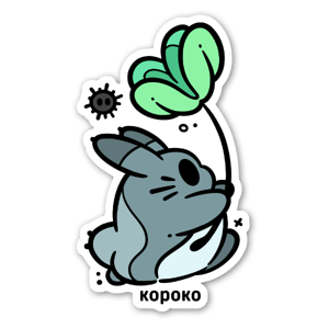 The very famous fantasy creature Totoro, form "My Neighbor Totoro" - now as a cute sticker