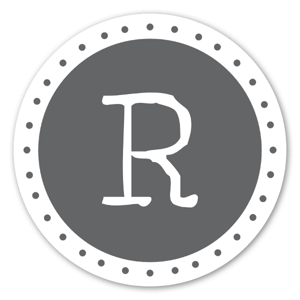 Monogram Gray R