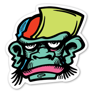 Monkey Cap sticker