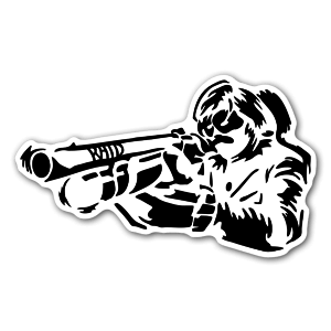 Custom stickers from Raid, Taste the Gunman