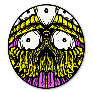 Round Skull sticker