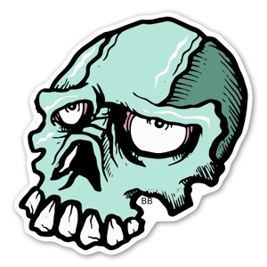 Indibone skull sticker