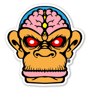 The Brain Chimp custom sticker