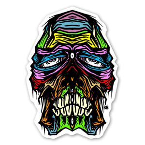 Bobby Skull face Sticker