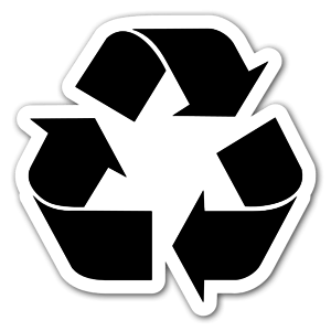 Recycling Symbol as a sticker 