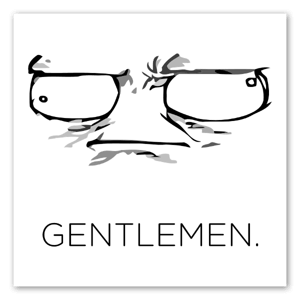 The gentlemen meme sticker 