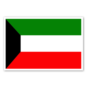 Flag of Kuwait as a sticker 