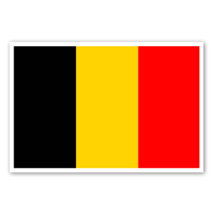 Flag of Belgium as stickers 