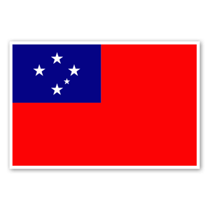 Western Samoa Flag as a sticker 