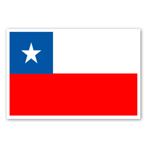 Chile flag as stickers 