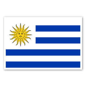 Uruguay flag as stickers 