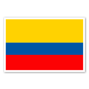 Flag of Colombia as stickers 