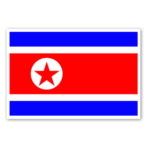 Flag of North Korea as a sticker 