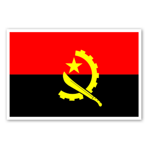 Flag of Angola as a sticker 