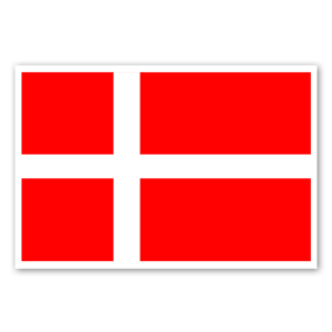 Flag of Denmark as stickers 