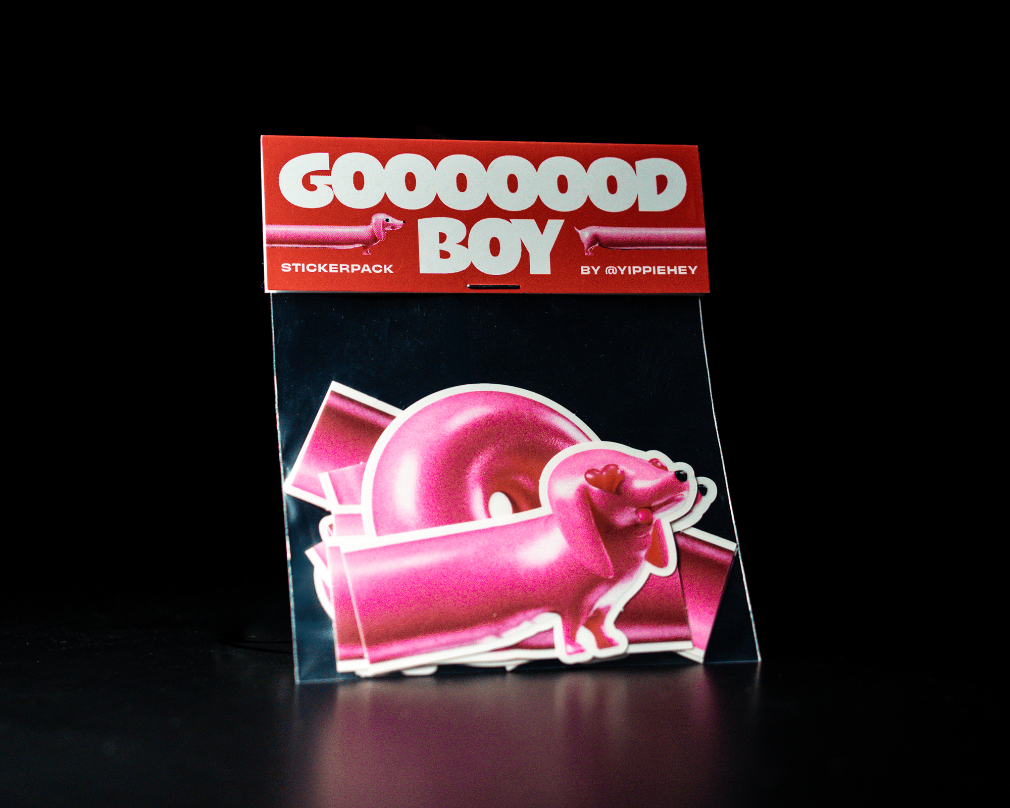 A stickerpack with stickers of a dog
