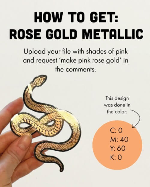 How to get Rose gold metallic stickers at StickerApp.